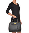 Черна дамска кожена чанта Glenda-4 снимка