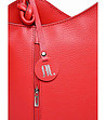 Дамска елегантна кожена чанта-раница в червено Nadine-2 снимка