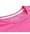 Розова детска рокля на точки-2 снимка