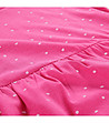 Розова детска рокля на точки-3 снимка