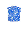 Синя дамска риза с флорален принт Neoli-4 снимка