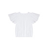 Памучна дамска бяла блуза Hestia-4 снимка