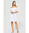 Бяла памучна рокля Sisi-0 снимка