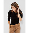 Дамски панталон с памук в цвят карамел Olla-4 снимка