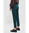 Тъмнозелен дамски панталон с памук Olla-1 снимка