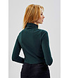 Тъмнозелена дамска памучна блуза Sintiya-1 снимка