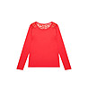Червена дамска блуза с памук Patrizia-4 снимка