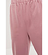 Памучен дамски панталон в розово Rina-3 снимка