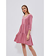 Розова рокля с памук Tofee-0 снимка