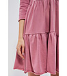 Розова рокля с памук Tofee-4 снимка