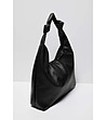 Черна дамска чанта с една дръжка с декоративни възли-1 снимка