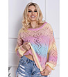 Многоцветен дамски ажурен пуловер Bonita-0 снимка