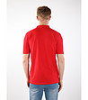 Червена памучна мъжка блуза с къс ръкав-1 снимка