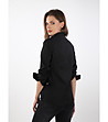 Черна памучна дамска риза-1 снимка
