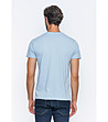 Светлосиня памучна мъжка тениска-1 снимка
