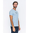 Светлосиня памучна мъжка тениска-2 снимка