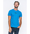 Мъжка памучна синя тениска-4 снимка