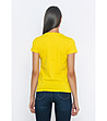 Жълта памучна дамска тениска-1 снимка