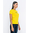 Жълта памучна дамска тениска-4 снимка