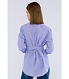 Лилава дамска риза с колан-1 снимка