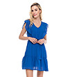 Памучна рокля в синьо Cadi-2 снимка