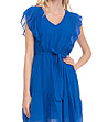 Памучна рокля в синьо Cadi-3 снимка