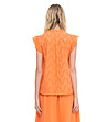 Оранжева памучна дамска блуза-1 снимка
