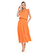 Оранжева памучна дамска блуза-3 снимка