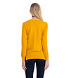 Жълт дамски пуловер с пайети Tiera-1 снимка