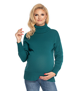 Дамски пуловер в зелено Laila снимка