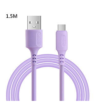 Лилав USB кабел за бързо зареждане за Samsung 1,50 м снимка
