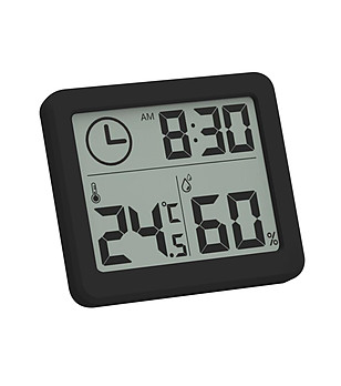 Дигитален домашен термометър в черно снимка