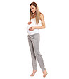 Дамски панталон за бременни в сив меланж Ambra-2 снимка