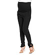 Черен дамски панталон с панделки Ambra-0 снимка
