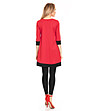 Червена рокля за бременни с черни кантове Della-1 снимка