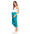Дамски панталон за бременни в цвят емералд с панделка Esta-2 снимка