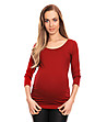 Червена дамска блуза за бременни Judita-0 снимка