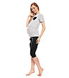 Пижама за бременни в сиво и черно със сърца Renny-3 снимка
