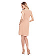Бежова рокля за бременни с панделка Verona-1 снимка