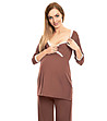 Пижама за бременни в цвят капучино Isadora-1 снимка