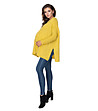 Дамски пуловер за бременни в цвят горчица Sabrina-2 снимка