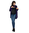 Тъмнолилав дамски пуловер за бременни Magdaline-2 снимка