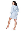 Светлосин дамски халат за бременни Shira-1 снимка