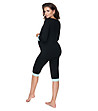 Дамска пижама в черно със светлосини кантове Taira-2 снимка