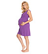 Нощница за бременни без ръкави в лилаво Maryla-2 снимка