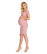 Розова памучна рокля за бременни Jana-0 снимка