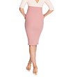 Памучна пола с висока талия в розово Perla-1 снимка