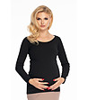 Черна дамска блуза за бременни Ronie-0 снимка