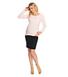 Дамска блуза за бременни в цвят пудра Ronie-3 снимка