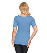 Памучна блуза за бременни и кърмачки в син цвят-1 снимка